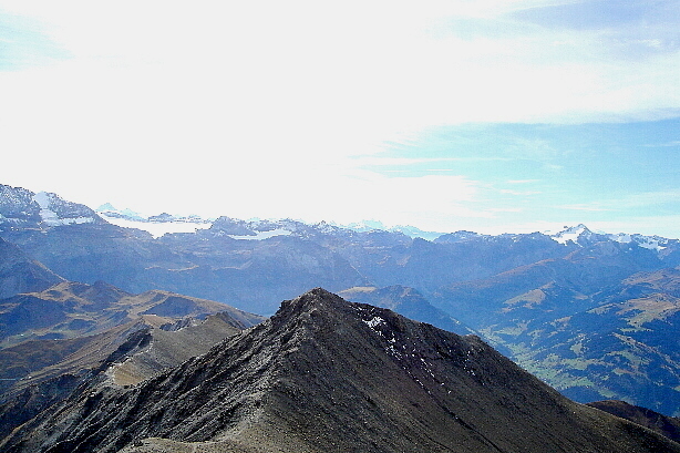 Glacier de la Plaine Morte, Mont Blanc (4802m), Wildhorn (3247m)