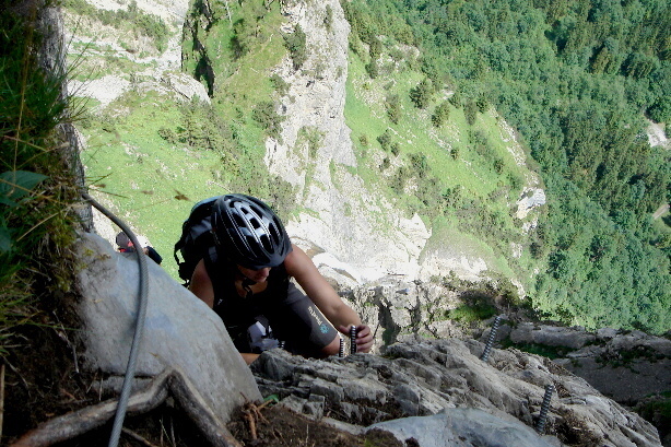 Just before the end of the via ferrata
