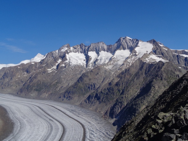 Great Aletsch glacier, Gross Wannenhorn (3906m)