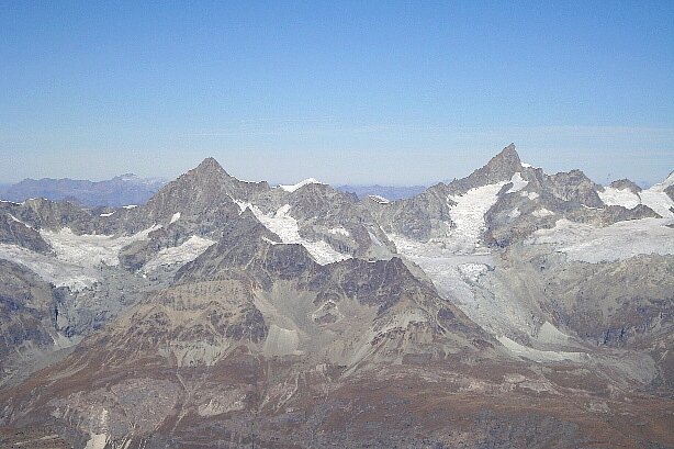 Wildhorn, Obergabelhorn, Wellenkuppe, Pointe du Mountet, Zinalrothorn