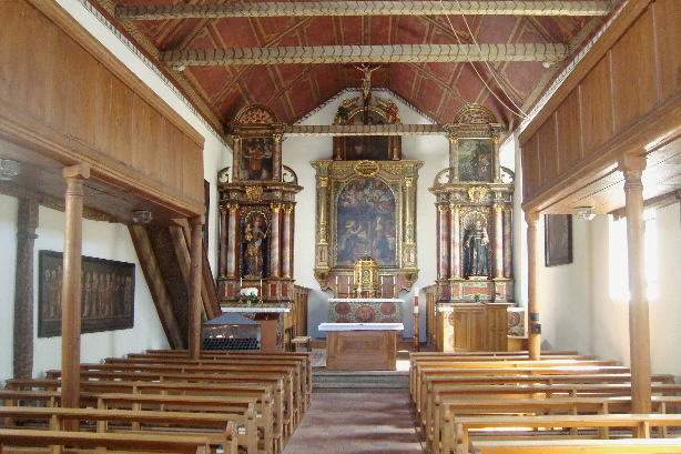 Interior view of chapel St. Klara