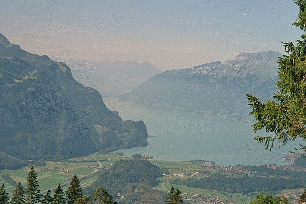 View down to the Lake Brienz