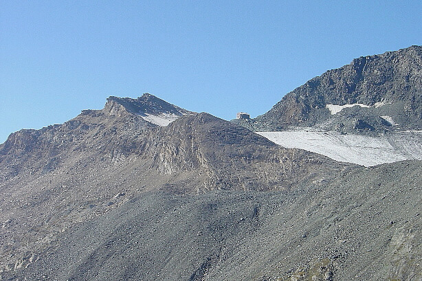 Klein Allalin (3070m), Britanniahütte und Chessjengletscher