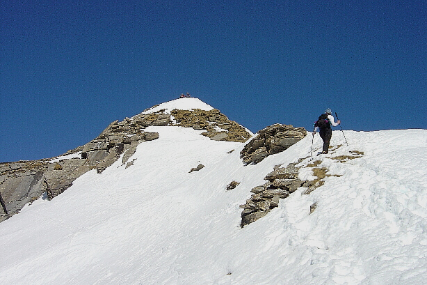 Gipfelgrat - die letzten Meter geht man zu Fuss