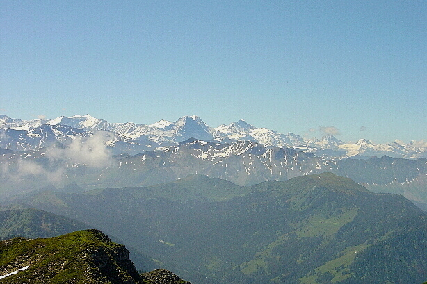 Fiescherhörner (4049m), Eiger (3970m),  Mönch (4107m), Jungfrau (4158m)