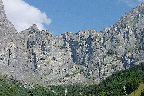 View from Leukerbad to the Gemmi pass