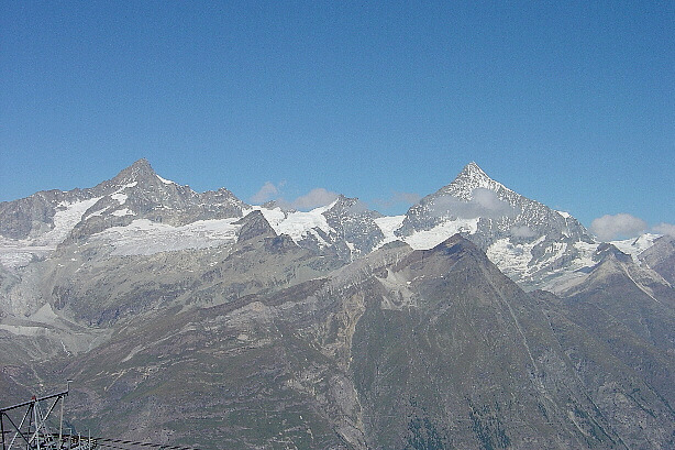 Zinalrothorn (4221m) und Weisshorn (4506m)