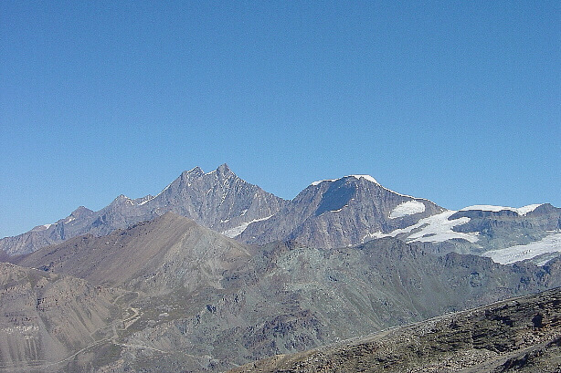 Mischabel - Dom (4545m), Täschhorn (4490m) and Alphubel (4206m)