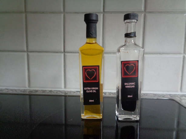 Vinegar and olive oil