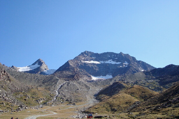 Fletschhorn (3996m) and Lagginhorn (4010m)