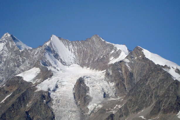 Mischabel - Dom (4545m), Lenzspitze (4294m), Nadelhorn (4327m), Ulrichshorn (3925m)