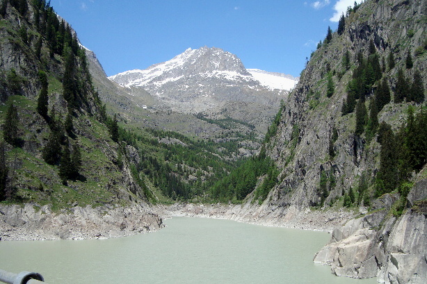 Gross Fusshorn / Fusshörner (3627m) and Gibidum reservoir