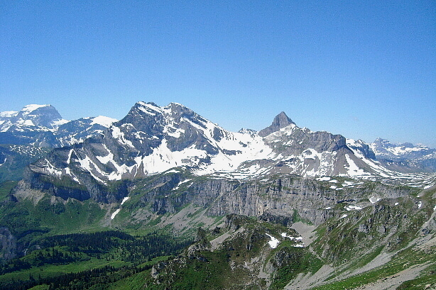Tödi (3614m), Gemsfairenstock (2972m), Ortstock (2717m), Höch Turm (2666m)