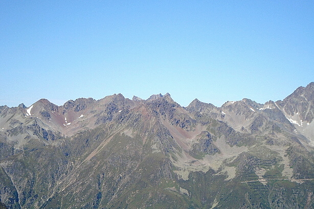 Lattenkopf (2454m), Madleinkopf (2907m), Südlicher Schönpleiskopf (2782m)