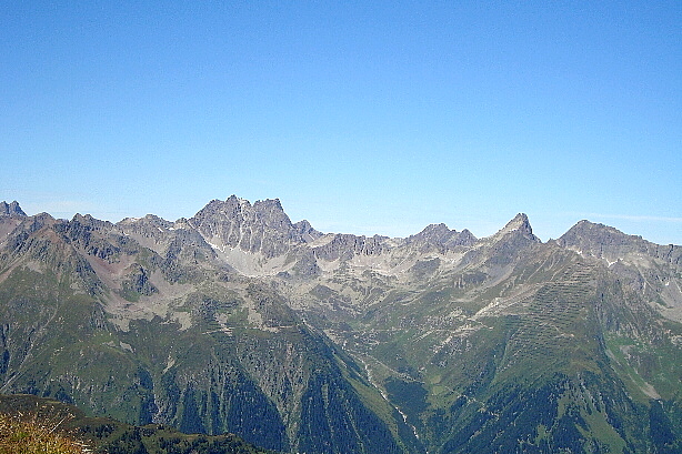 Küchlspitze (3147m), Rautekopf (2849m), Seeköpfe (3061m), Saumspitze (3039m)