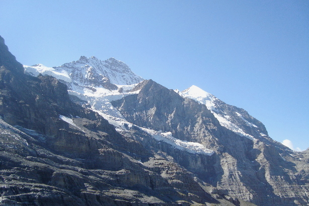 Jungfrau (4158m) und Silberhorn (3695m)