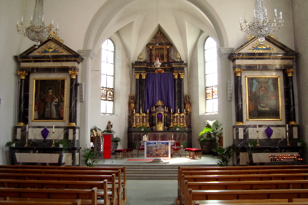 Interior view of the church