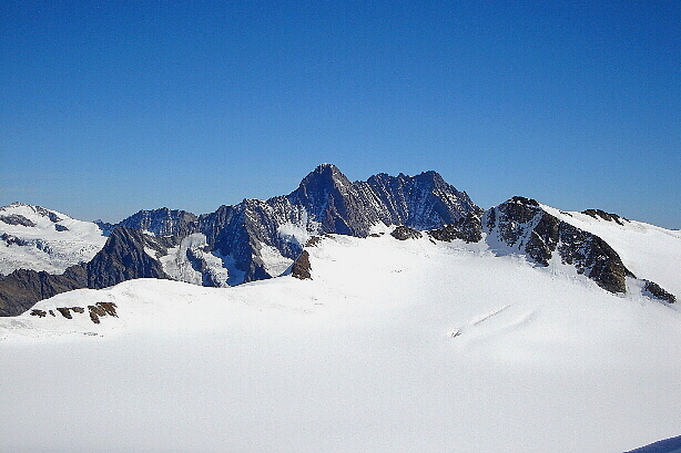 Nässihorn (3741m), Schreckhorn (4078m), Lauteraarhorn (4042m)