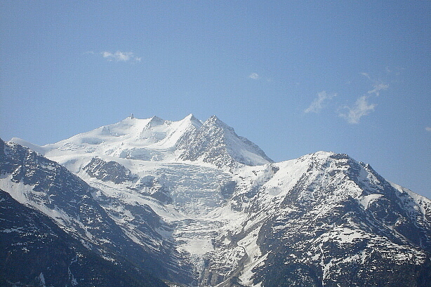 Mischabel (4545m), Ried glacier, Breithorn (3178m)