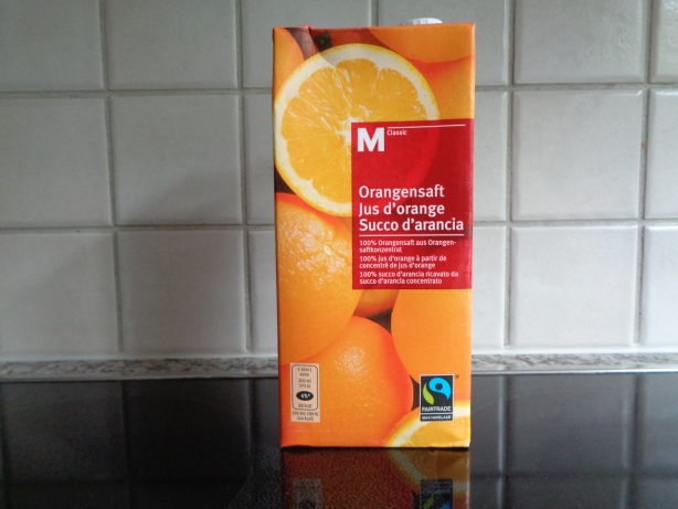 4 deciliters of orange juice
