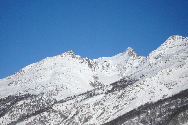 Jegihorn (3206m) und Fletschhorn (3996m)