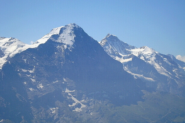 Eiger (3970m) und Jungfrau (4158m)