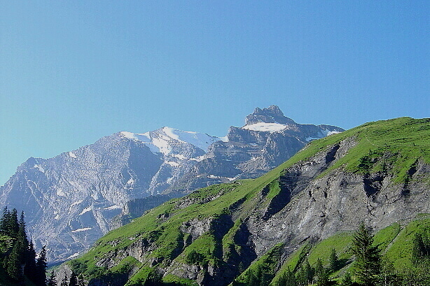 Morgenhorn (3623m), Weisse Frau (3650m), Wilde Frau (3274m)