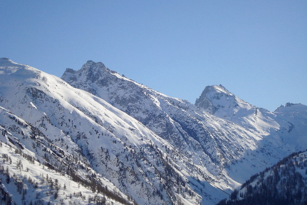 Saashörner (3039m), Chüebodenhorn (3070m)