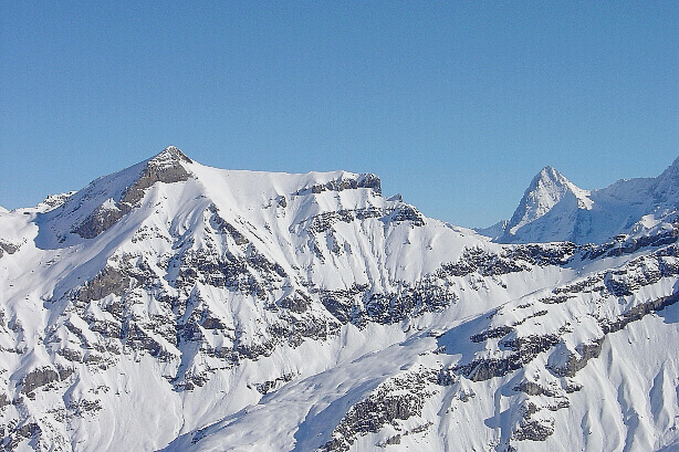 Hundshorn (2929m) and Eiger (3970m)