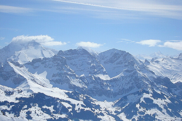 Balmhorn (3699m) Altels (3624m), Lohner (3049m), Weisshorn (4506m)