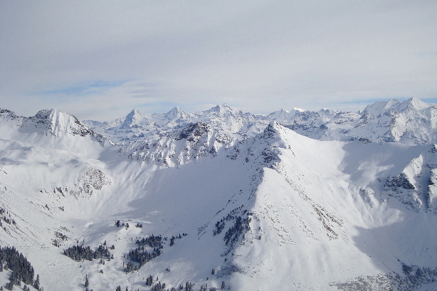 Eiger, Mönch, Jungfrau, Drümännler, Blüemlisalp