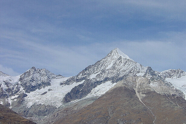 Schalihorn (3974m) und Weisshorn (4506m)