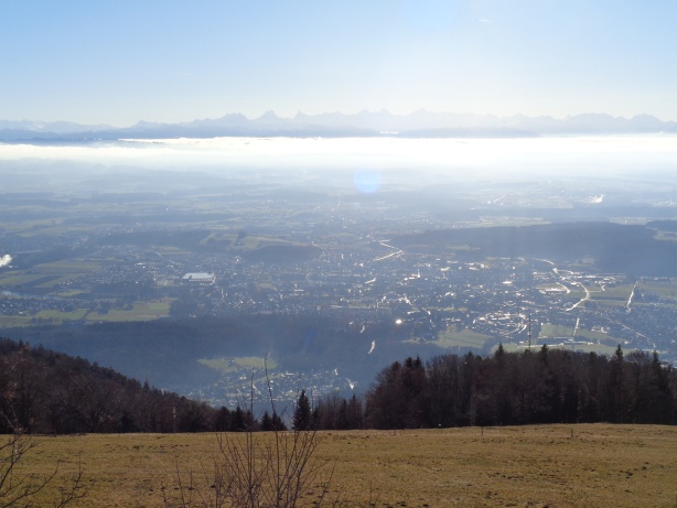 Sea of fog and alps from Weissenstein